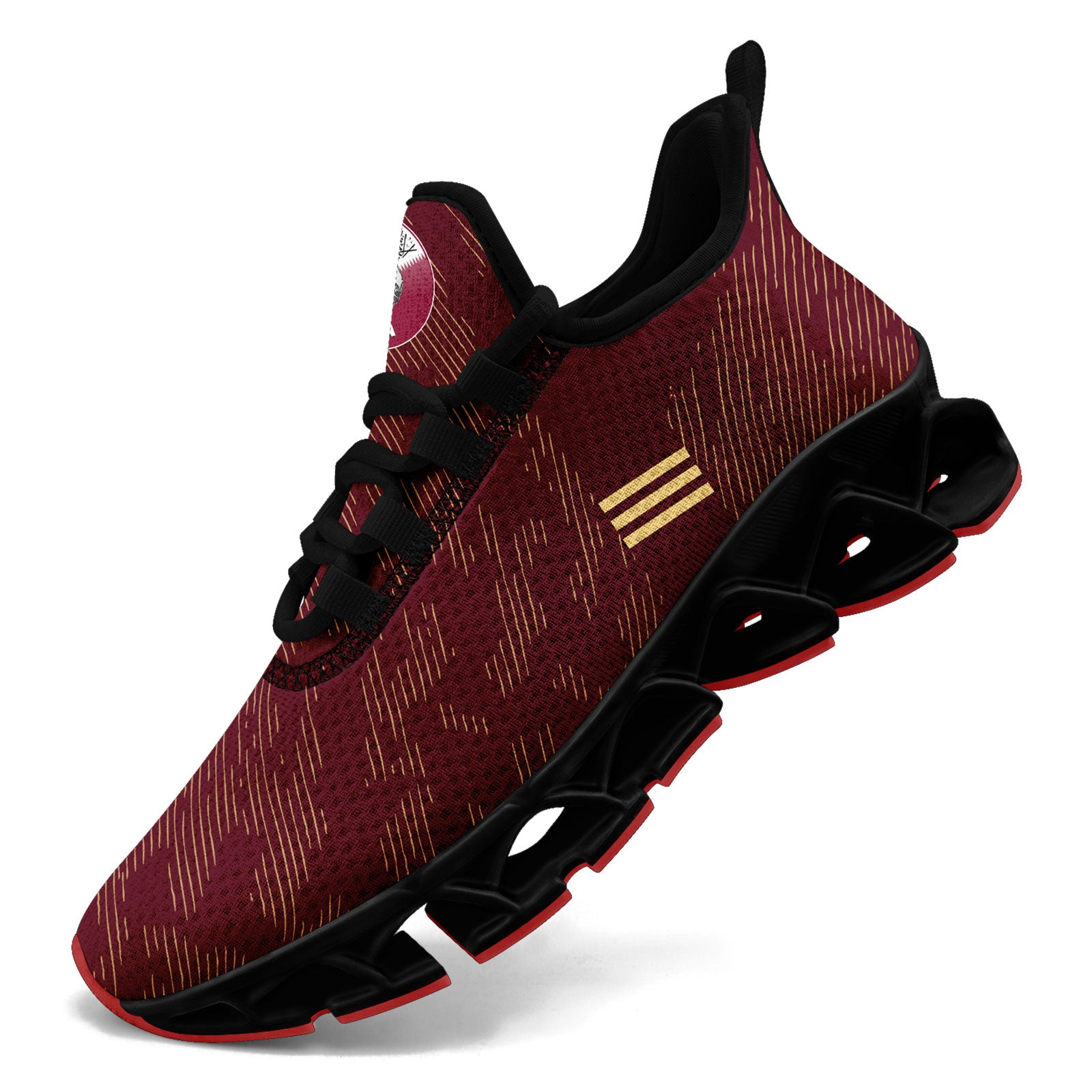 Custom Qatar 2026 World Cup Sneakers DIY Country Flag Running Shoes Lightweight Sport Shoes Gift for Football Fans Personalized Team Name and Logo FN003XD-F020030-5