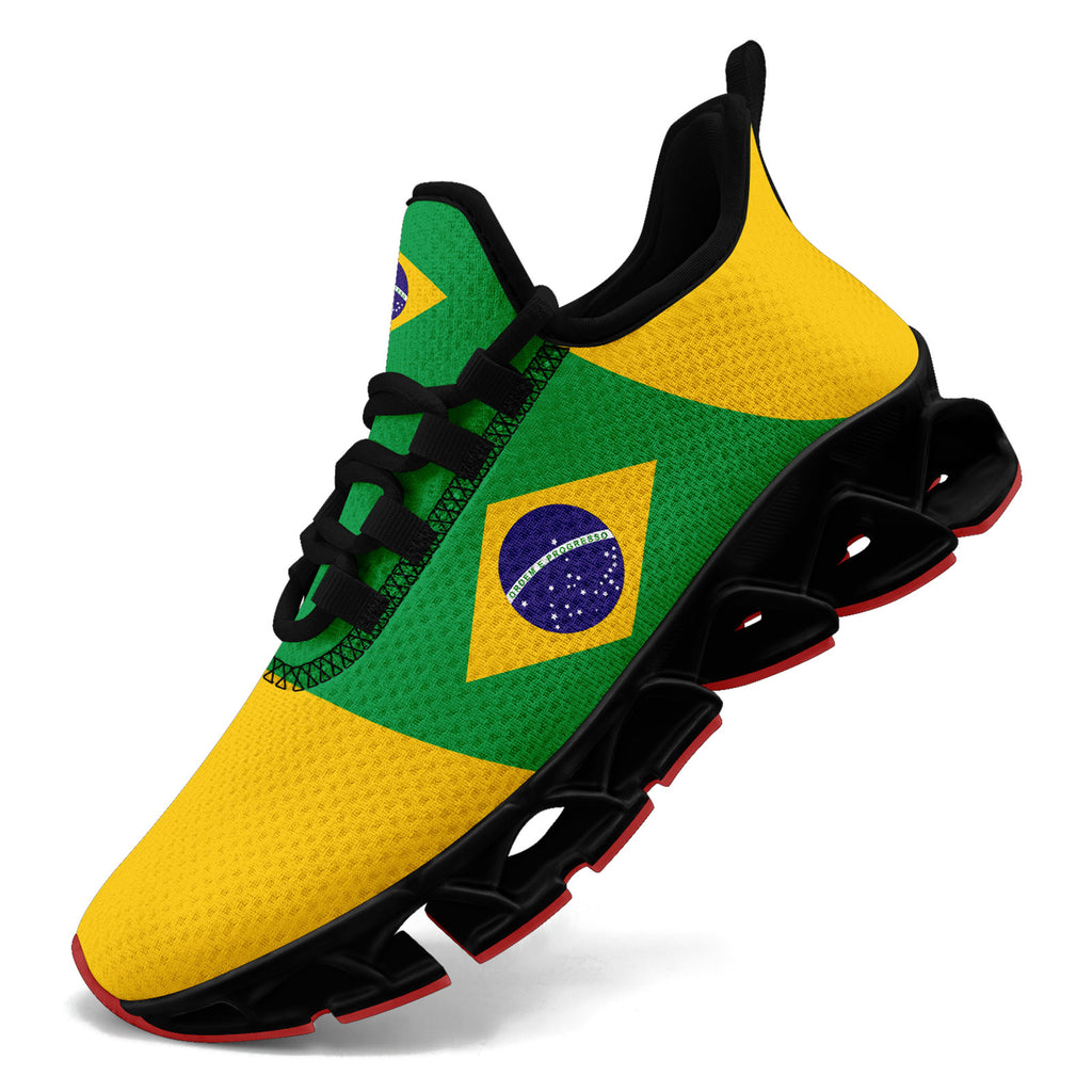 Custom 2026 World Cup Brazil Sneakers DIY Country Flag Running Shoes Lightweight Sport Shoes Gift for Football Fans Personalized Team Name and Logo FN003XD-F027047-2