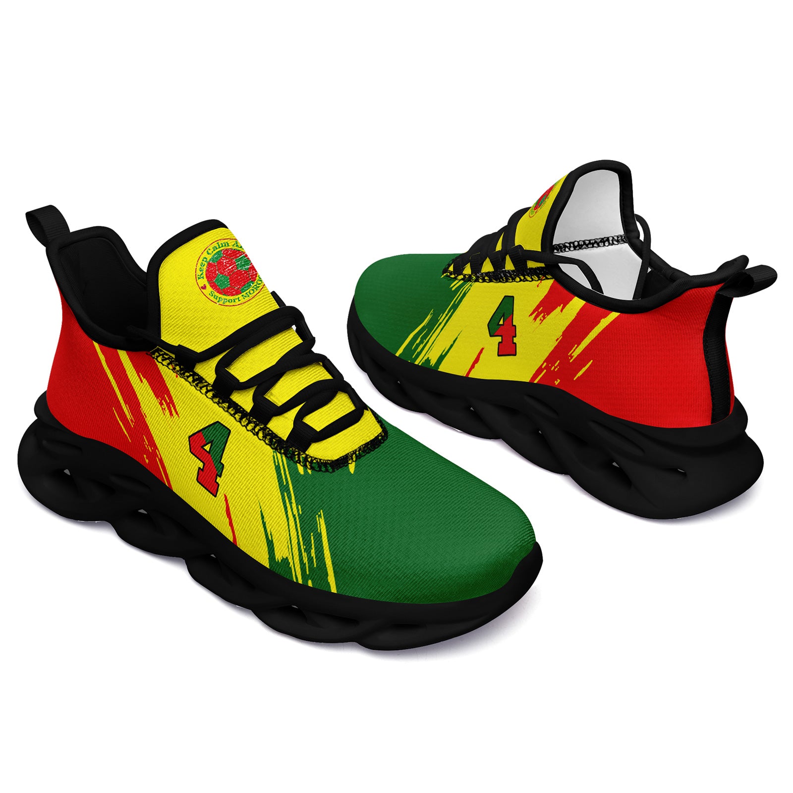 Custom 2026 World Cup Portugal Sneakers DIY Country Flag Running Shoes Lightweight Sport Shoes Gift for Football Fans Personalized Team Name and Logo FN003-F023081-3