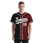 Custom Black Red Gradient Fashion Personalized Authentic Baseball Jersey BSBJ01-D0a7aae