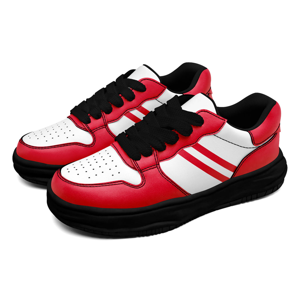 Custom Red White Kansas City Shoes Personalized Sneaker FN032-D020389-18