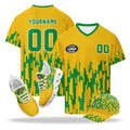 Custom 2026 World Cup Brazil High Quality Soccer Stadium Version Jersey Sneakers Sports Shoes and Hat Combo Offer Personalized Team Name and Logo ZH-F027089-2