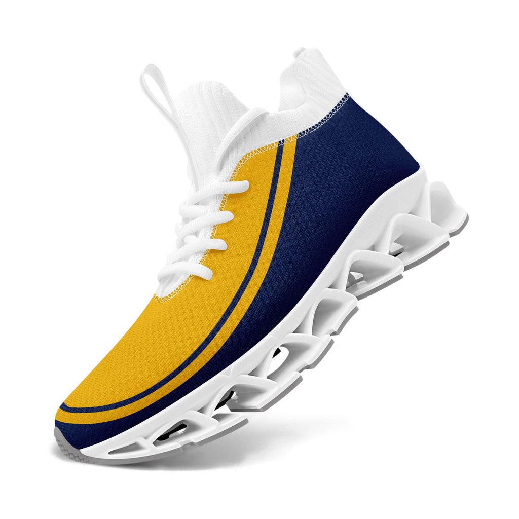 Custom Navy Yellow Maxsoul Shoes Personalized Sneaker FN030XD-D020388-13