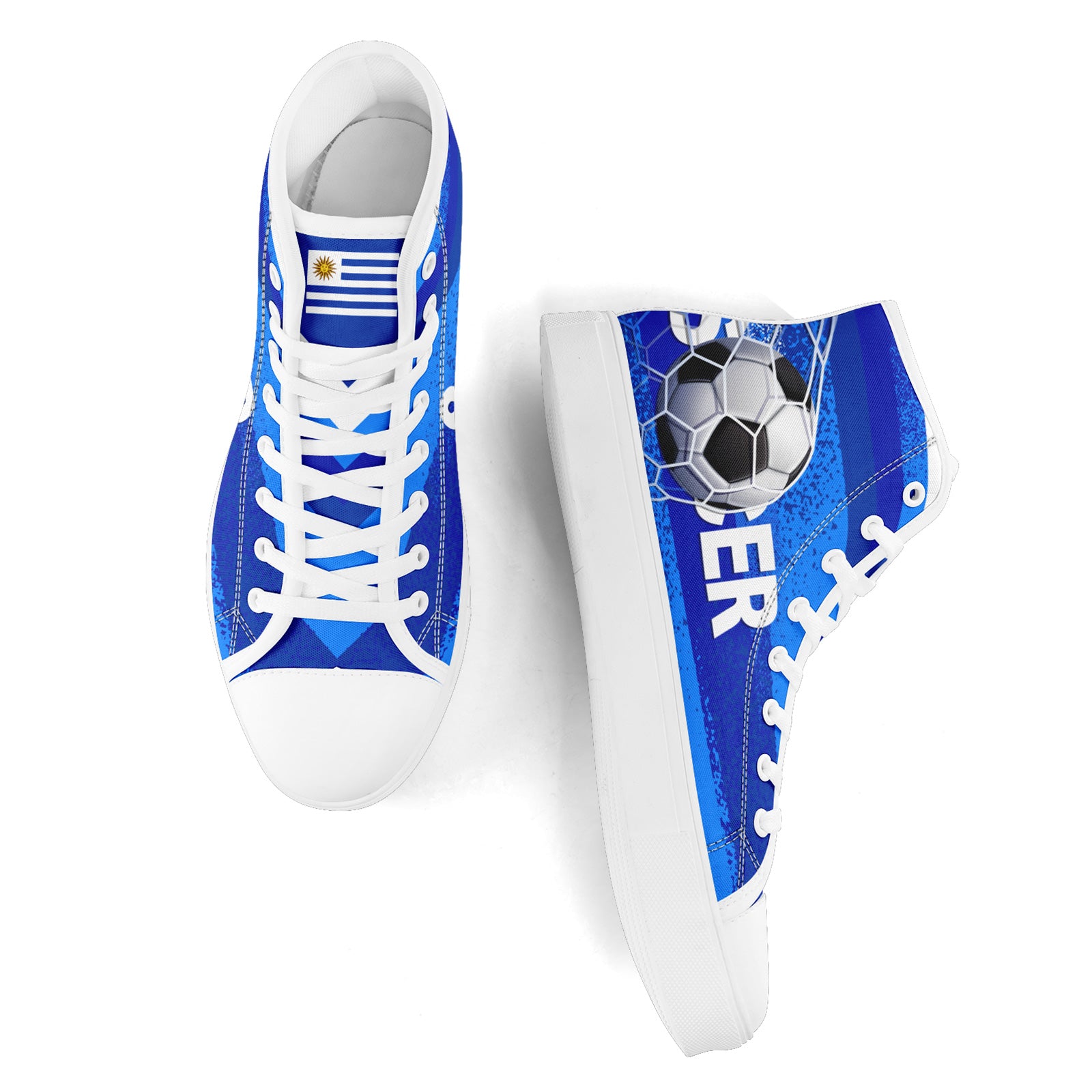 Custom Uruguay 2026 World Cup Sneakers DIY Country Flag Running Shoes Lightweight Sport Shoes Gift for Football Fans Personalized Team Name and Logo FN024-F009089-5