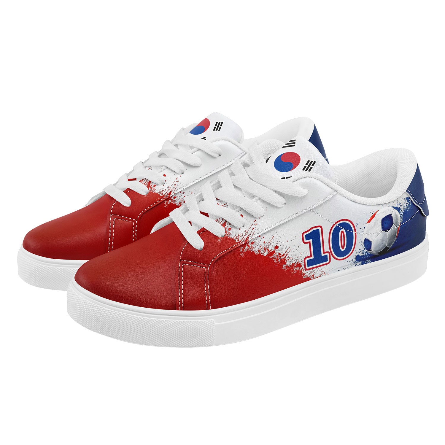 Custom South Korea 2026 World Cup Sneakers DIY Country Flag Running Shoes Lightweight Sport Shoes Gift for Football Fans Personalized Team Name and Logo FN023-F009080-4
