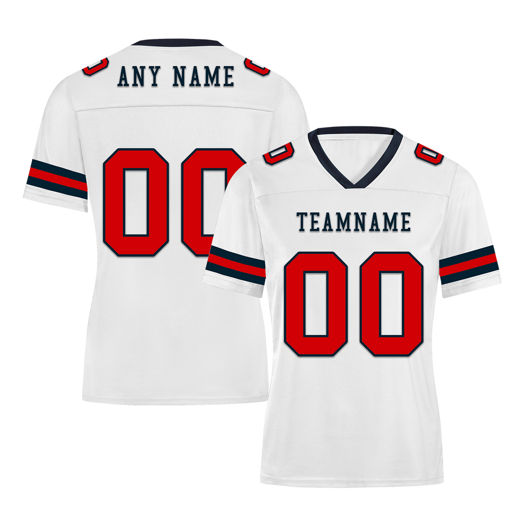 Custom White Classic Style Personalized Authentic Football Jersey FBJ02-bd0a70b7