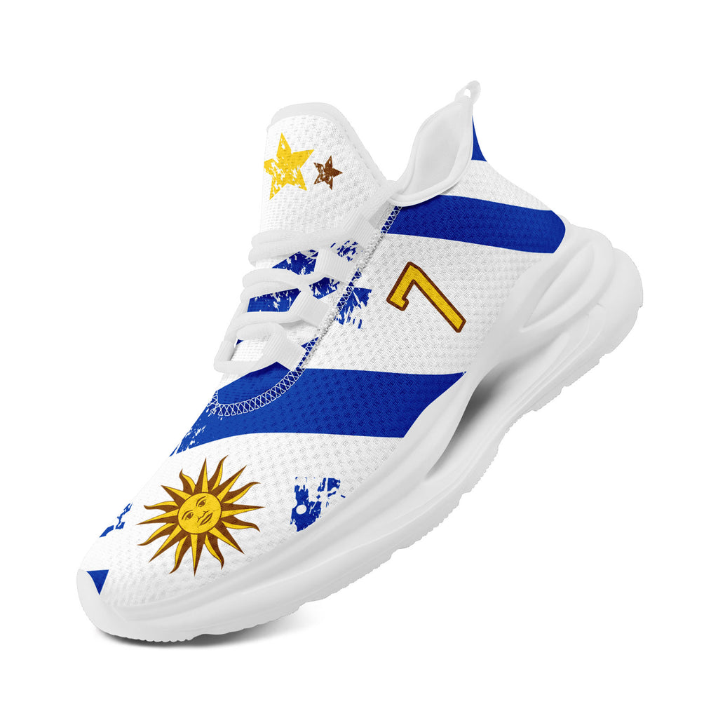 Custom Uruguay 2026 World Cup Sneakers DIY Country Flag Running Shoes Lightweight Sport Shoes Gift for Football Fans Personalized Team Name and Logo FN079-F009123-5