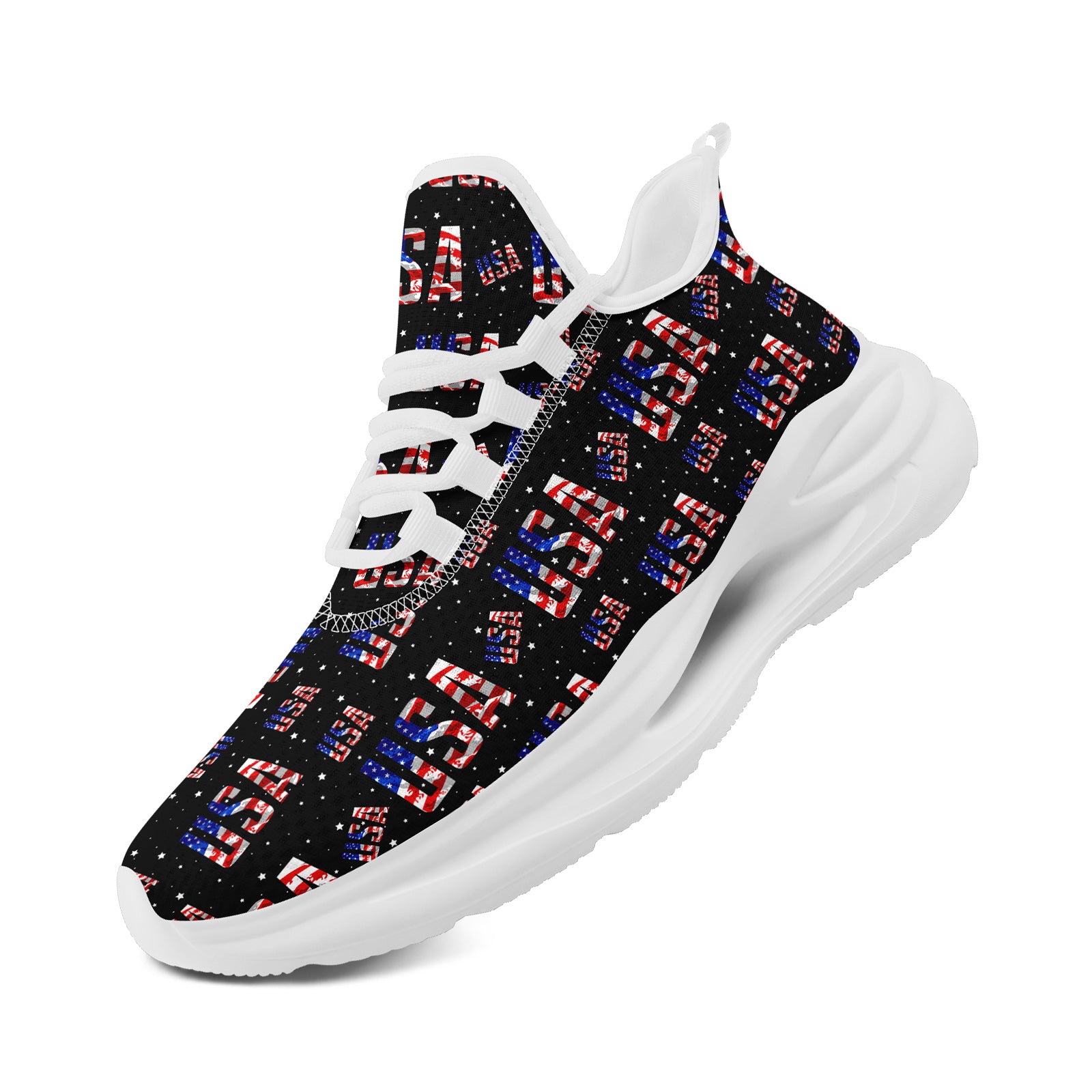 Custom United States 2026 World Cup Sneakers DIY Country Flag Running Shoes Lightweight Sport Shoes Gift for Football Fans Personalized Team Name and Logo FN079-F018033-5