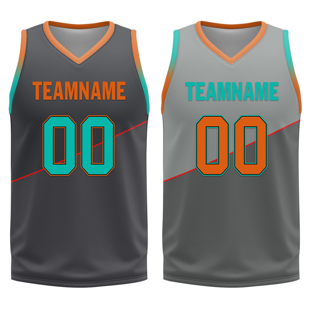 Custom Gray Classic Style Reversible Basketball Uniform Personalized Ordinary BBJR-D017024