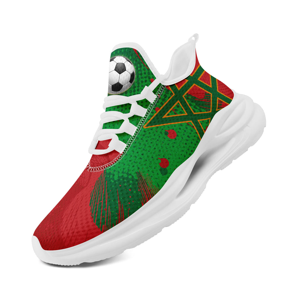 Custom Morocco 2026 World Cup Sneakers DIY Country Flag Running Shoes Lightweight Sport Shoes Gift for Football Fans Personalized Team Name and Logo FN079-F009083-4