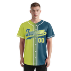 Custom Yellow Green Gradient Fashion Personalized Authentic Baseball Jersey BSBJ01-D0a709d