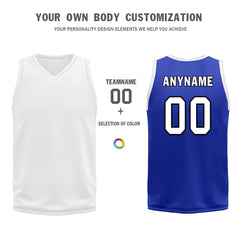 Custom Lake Blue White Milwaukee City Edition Personalized Reversible Basketball Set Sports Basketball Jersey BBJ01R-D0610-17