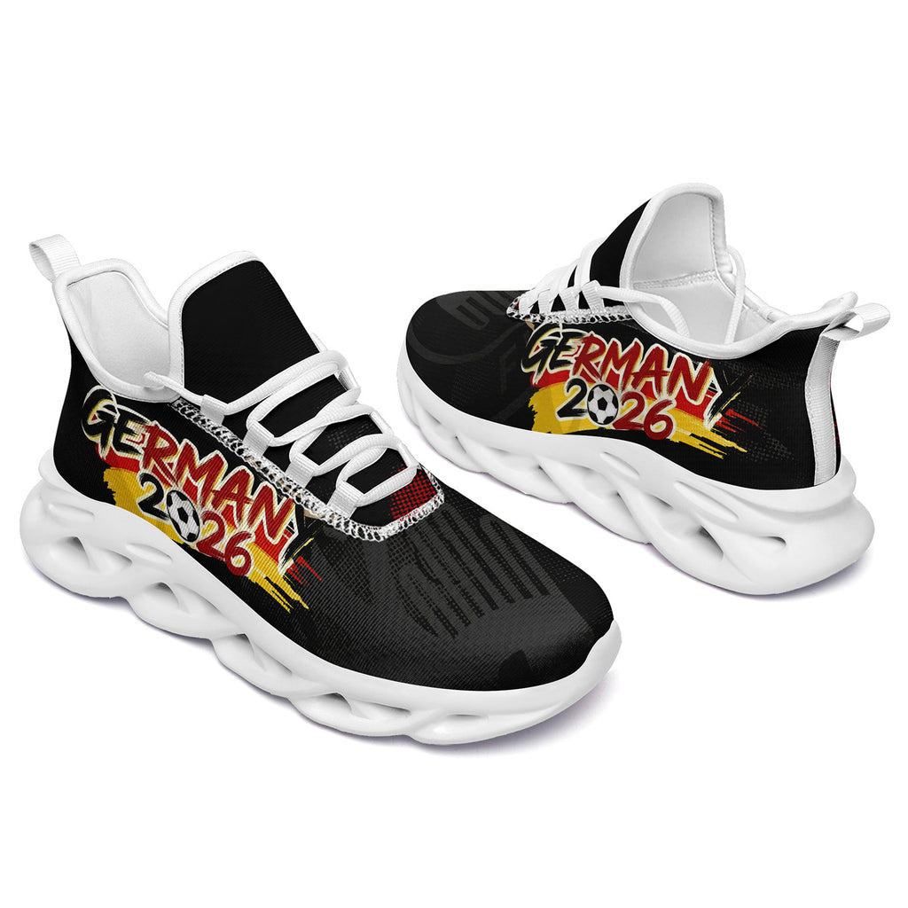 Custom Germany 2026 World Cup Sneakers DIY Country Flag Running Shoes Lightweight Sport Shoes Gift for Football Fans Personalized Team Name and Logo FN003-F025035-9