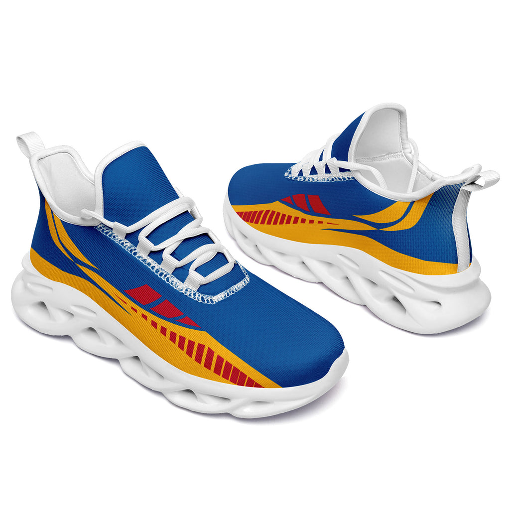 Custom Blue Yellow Pittsburgh Maxsoul Shoes Personalized Sneaker FN003-D020325-30