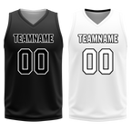 Custom Black White Classic Style Reversible Basketball Uniform Personalized Ordinary BBJR-D017007