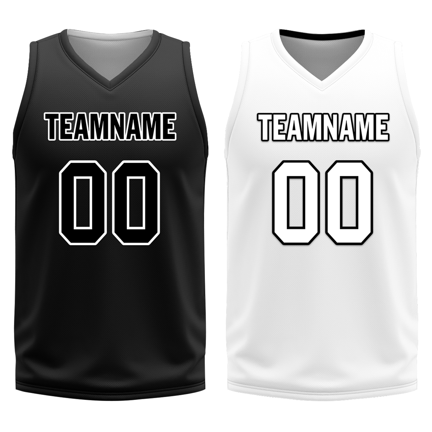 Custom Black White Classic Style Reversible Basketball Uniform Personalized Ordinary BBJR-D017007