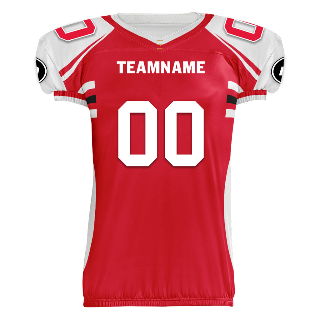 Custom Red White Missouri High-Performance American Football Jersey FBJ06-D023001-18