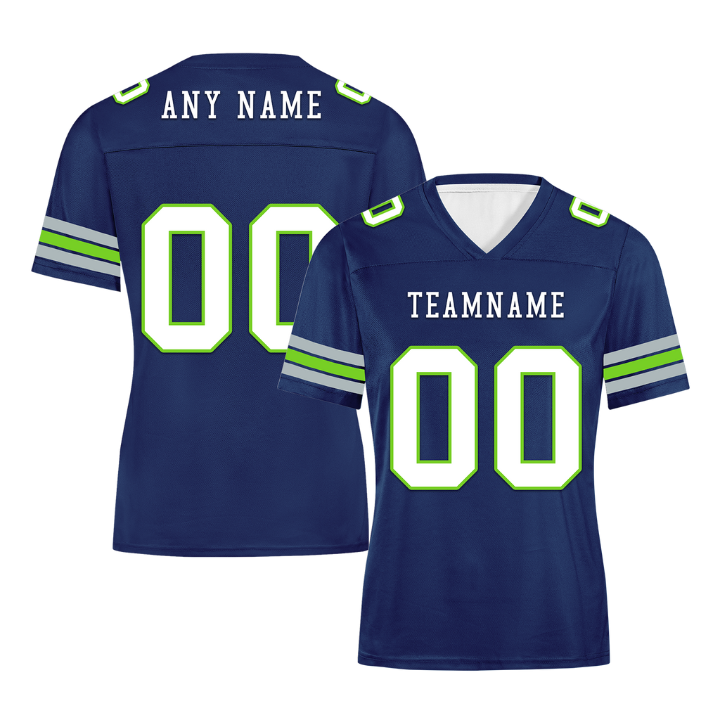 Custom Blue Classic Style Personalized Authentic Football Jersey FBJ02-bd0a70ad