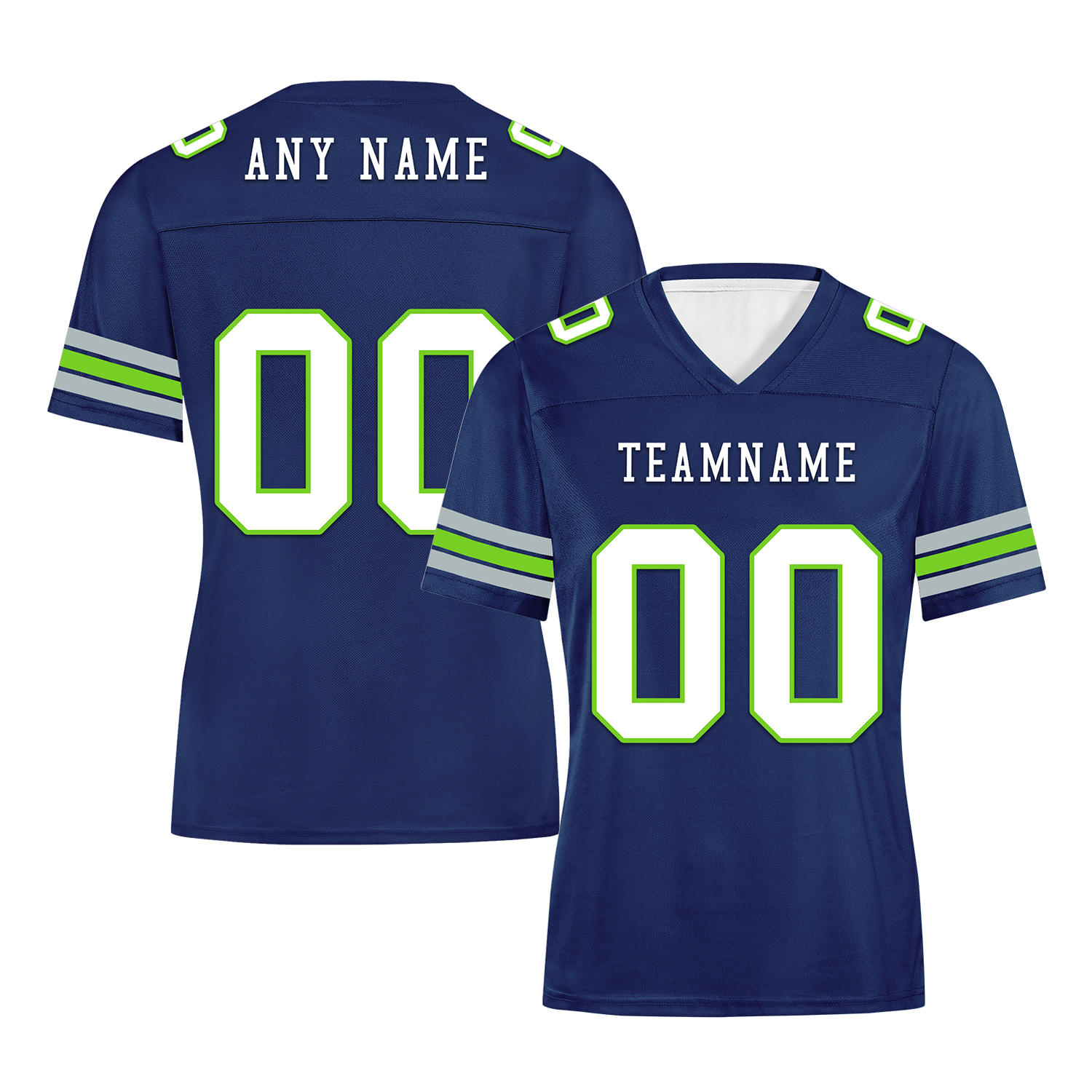 Custom Blue Classic Style Personalized Authentic Football Jersey FBJ02-bd0a70ad
