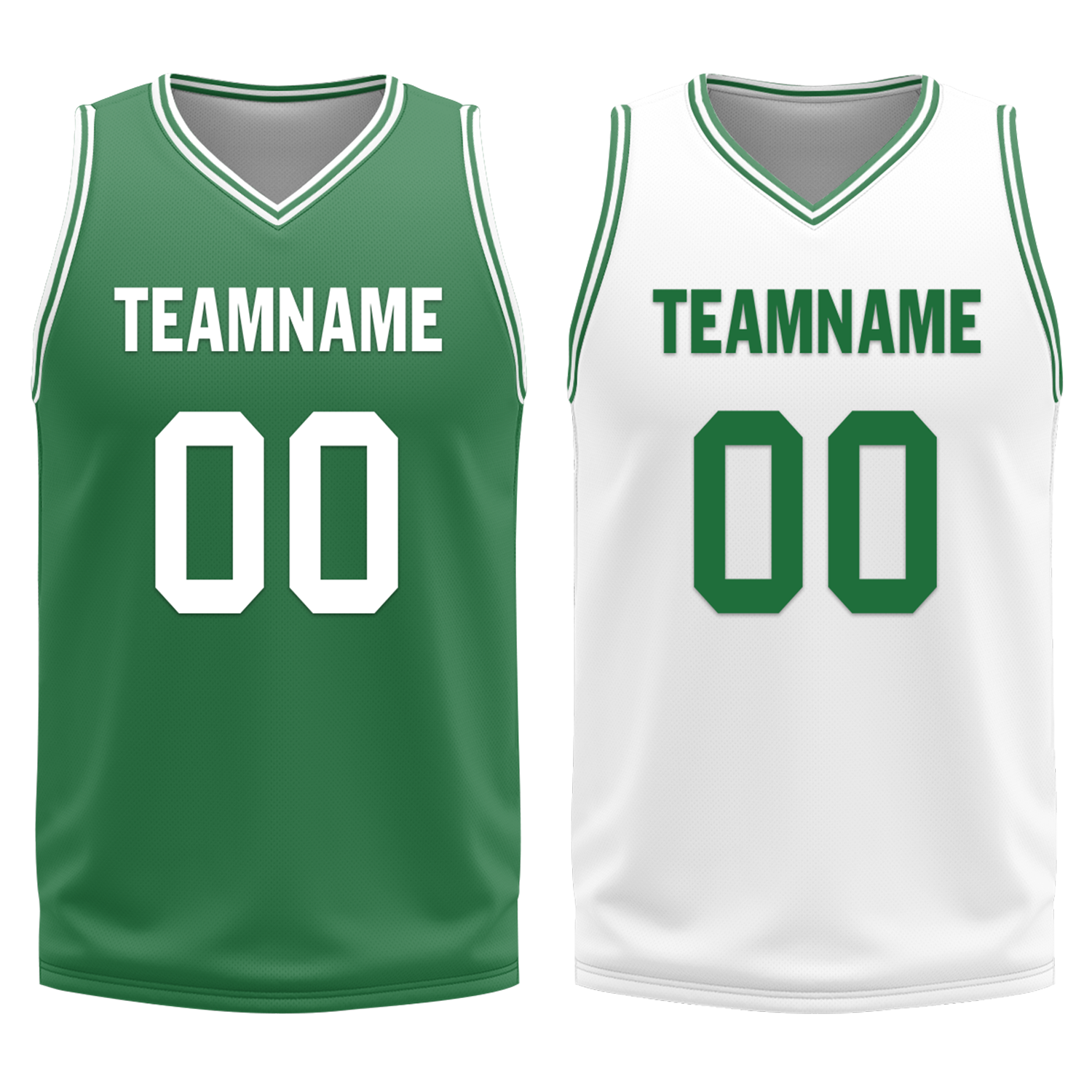 Custom Green White Classic Style Reversible Basketball Uniform Personalized Ordinary BBJR-D017001