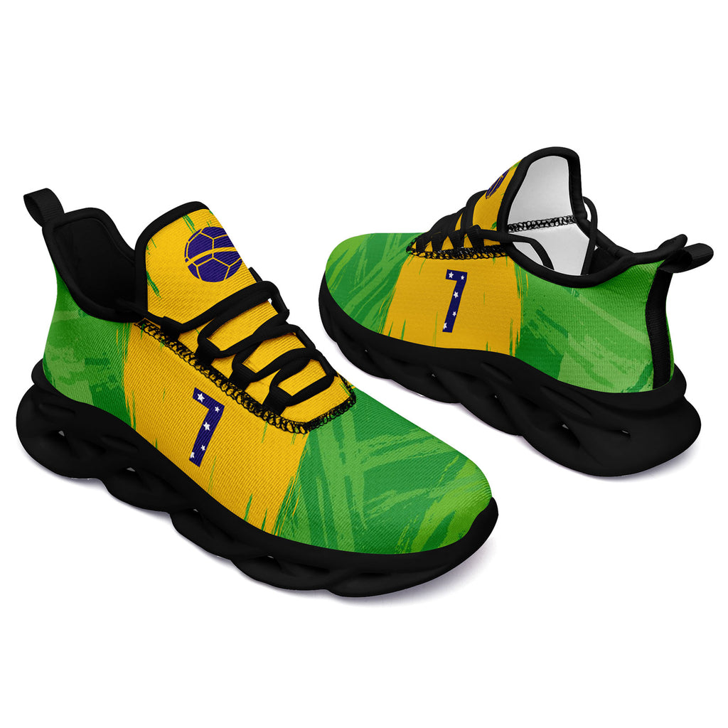 Custom 2026 World Cup Brazil Sneakers DIY Country Flag Running Shoes Lightweight Sport Shoes Gift for Football Fans Personalized Team Name and Logo FN003-F027077-3