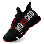 Custom Morocco 2026 World Cup Sneakers DIY Country Flag Running Shoes Lightweight Sport Shoes Gift for Football Fans Personalized Team Name and Logo FN003XD-F009086-1