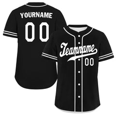 Custom Black Classic Style White Personalized Authentic Baseball Jersey UN002-bd0b00d8-ca