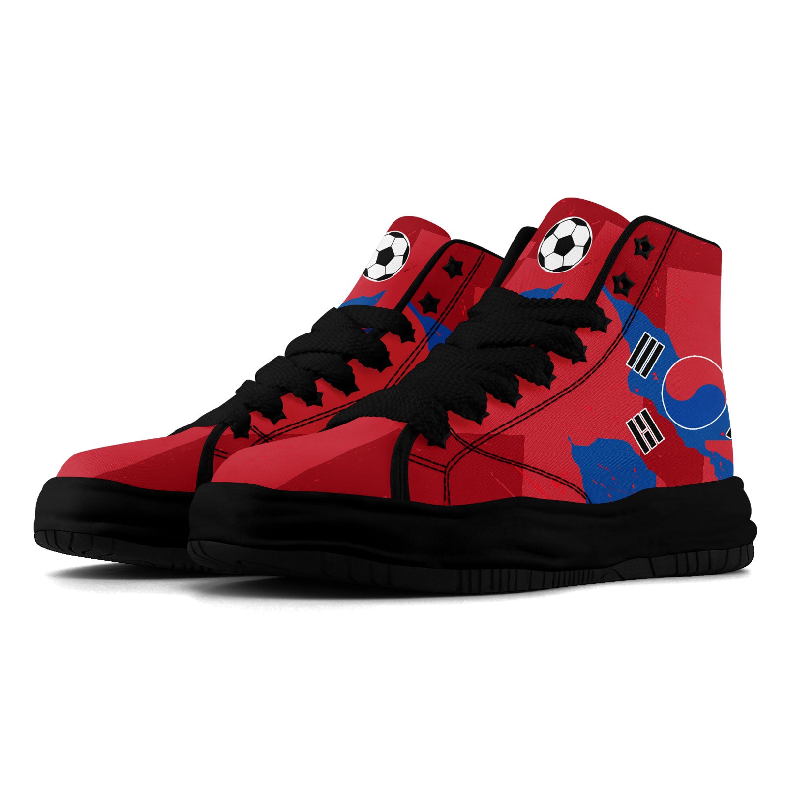 Custom South Korea 2026 World Cup Sneakers DIY Country Flag Running Shoes Lightweight Sport Shoes Gift for Football Fans Personalized Team Name and Logo FN039-F009106-1