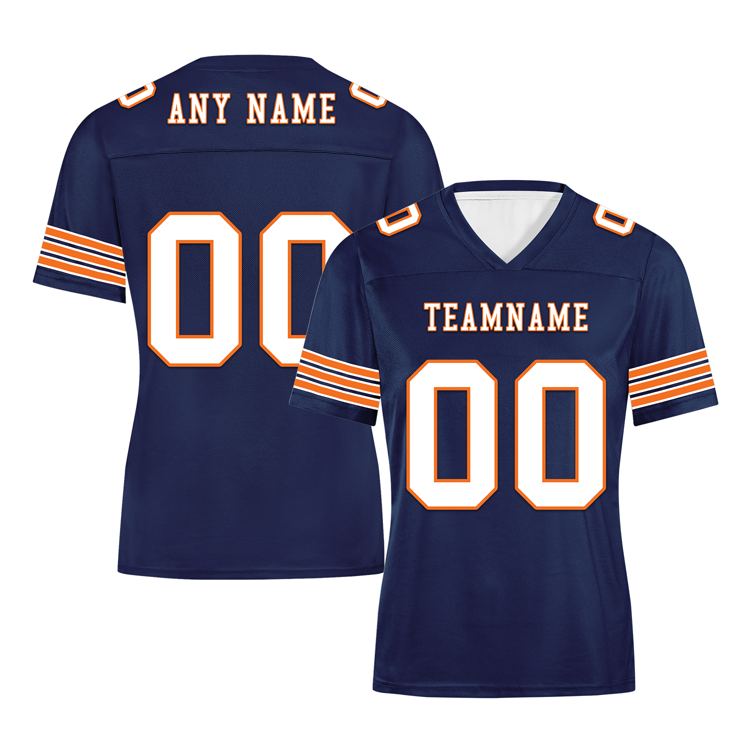 Custom Blue White Classic Style Personalized Authentic Football Jersey FBJ02-bd0a700d