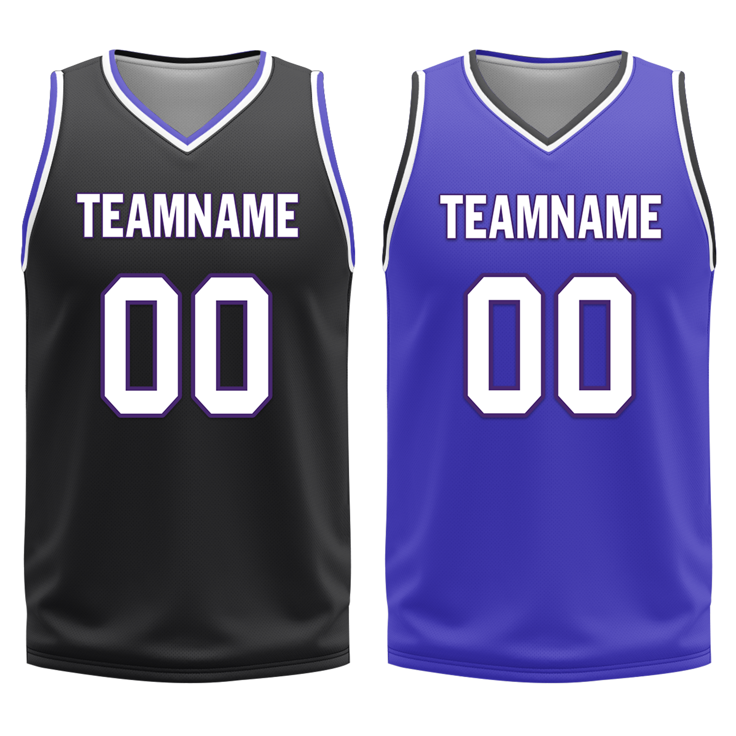 Custom Black Blue Classic Style Reversible Basketball Uniform Personalized Ordinary BBJR-D017036