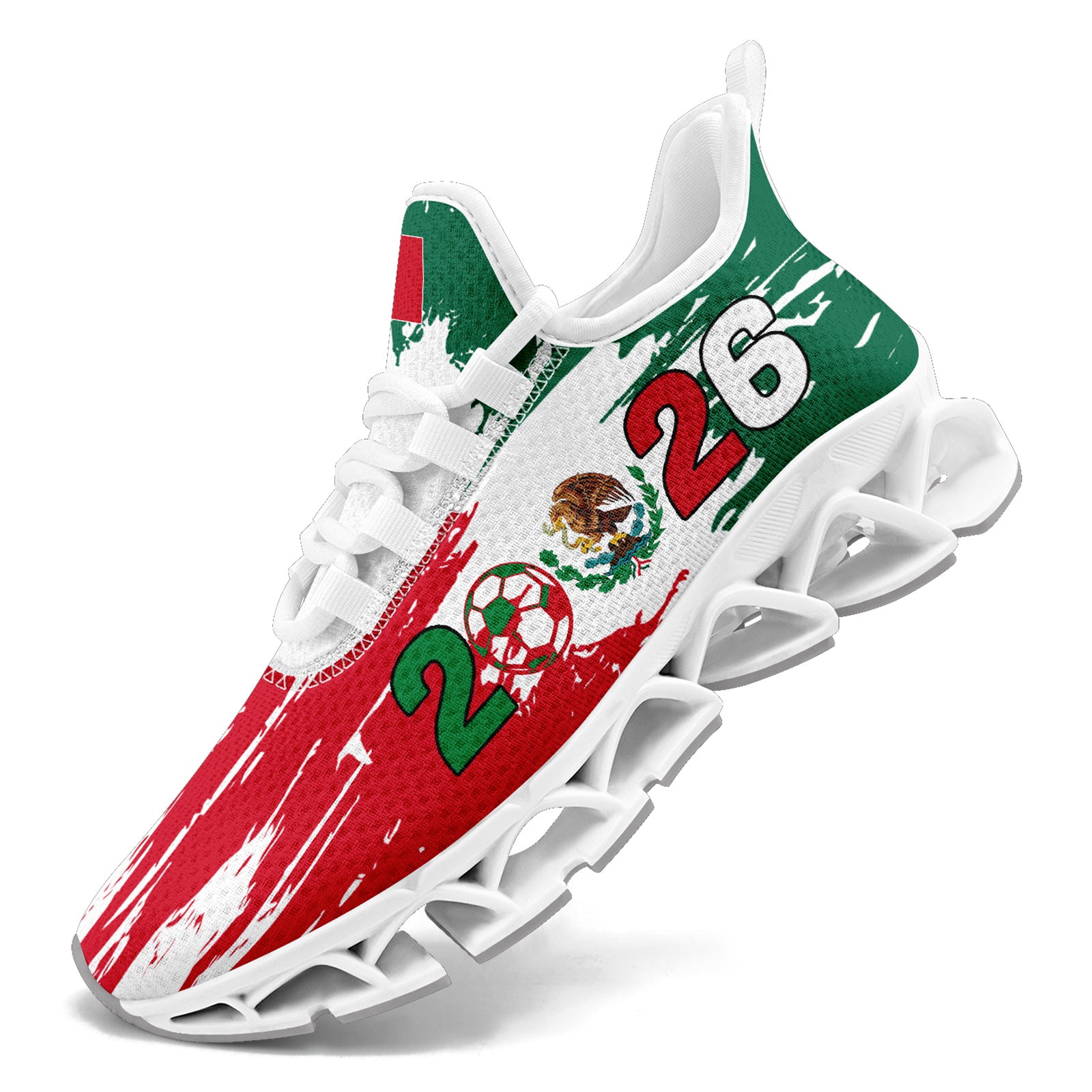Custom 2026 World Cup Mexico Sneakers DIY Country Flag Running Shoes Lightweight Sport Shoes Gift for Football Fans Personalized Team Name and Logo FN003XD-F023050-1