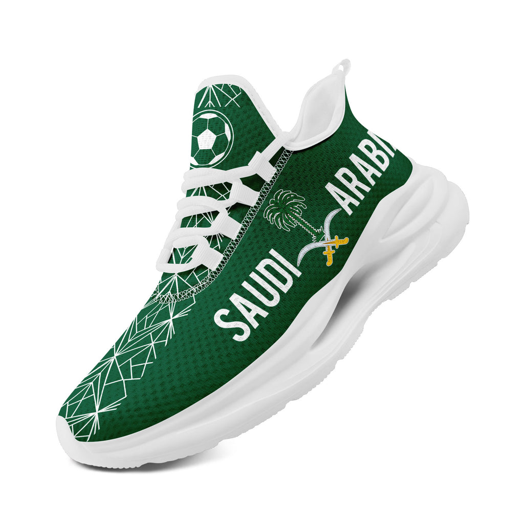 Custom Saudi Arabia 2026 World Cup Sneakers DIY Country Flag Running Shoes Lightweight Sport Shoes Gift for Football Fans Personalized Team Name and Logo FN079-F009093-3