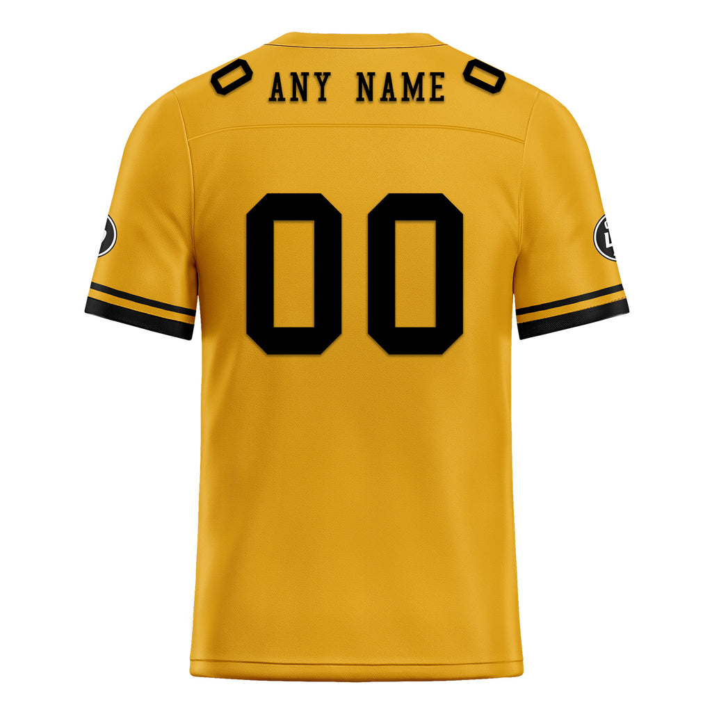 Custom Yellow Pittsburgh Personalized Authentic Football Jersey FBJ02-D020263-30