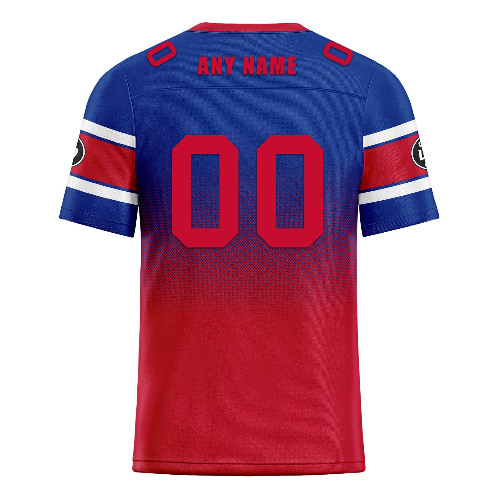 Custom Red Blue Buffalo Football Jersey and Hat Combo Offer Personalized Combo ZH-D020326-4
