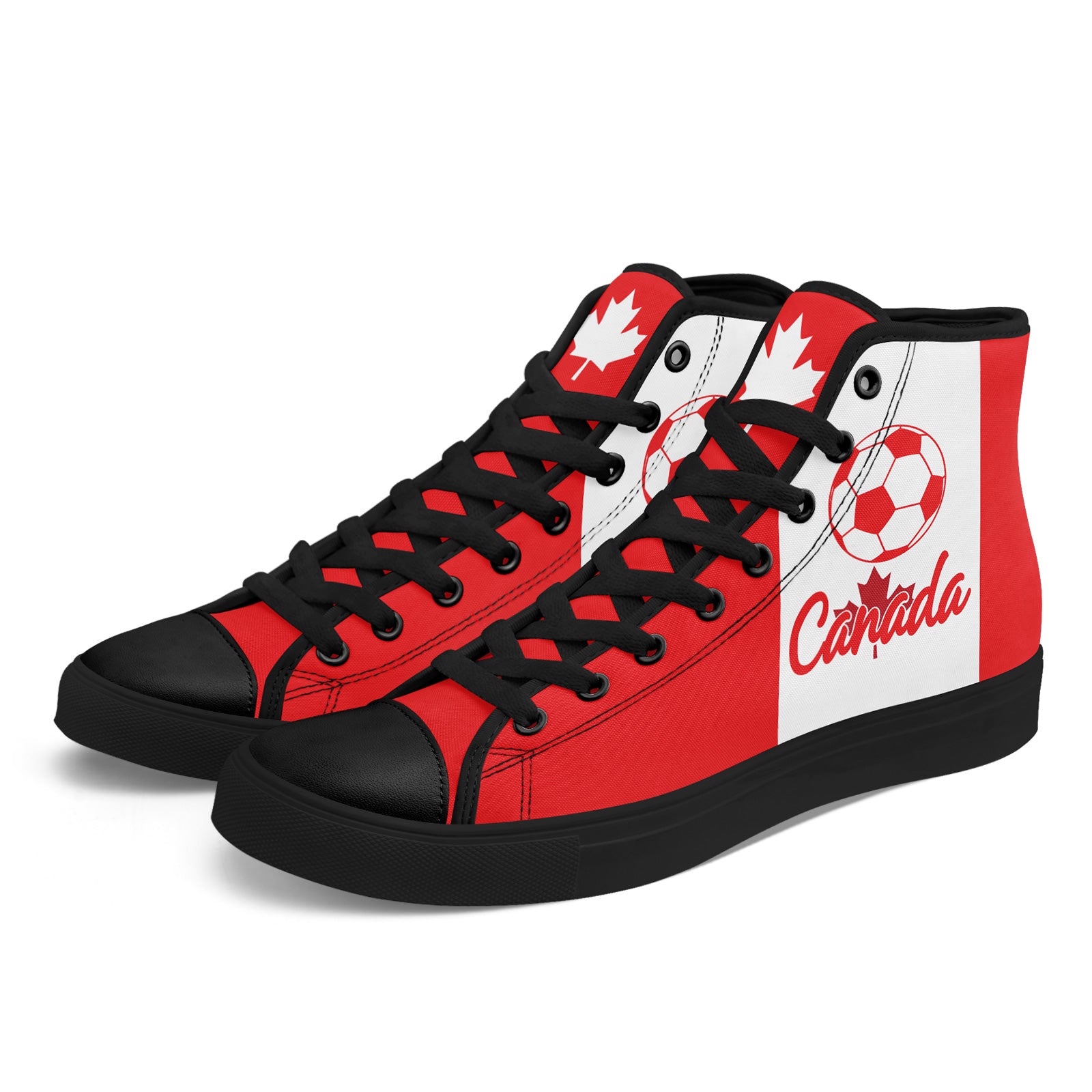Custom 2026 World Cup Canada Sneakers DIY Country Flag Running Shoes Lightweight Sport Shoes Gift for Football Fans Personalized Team Name and Logo FN024-F023064-2