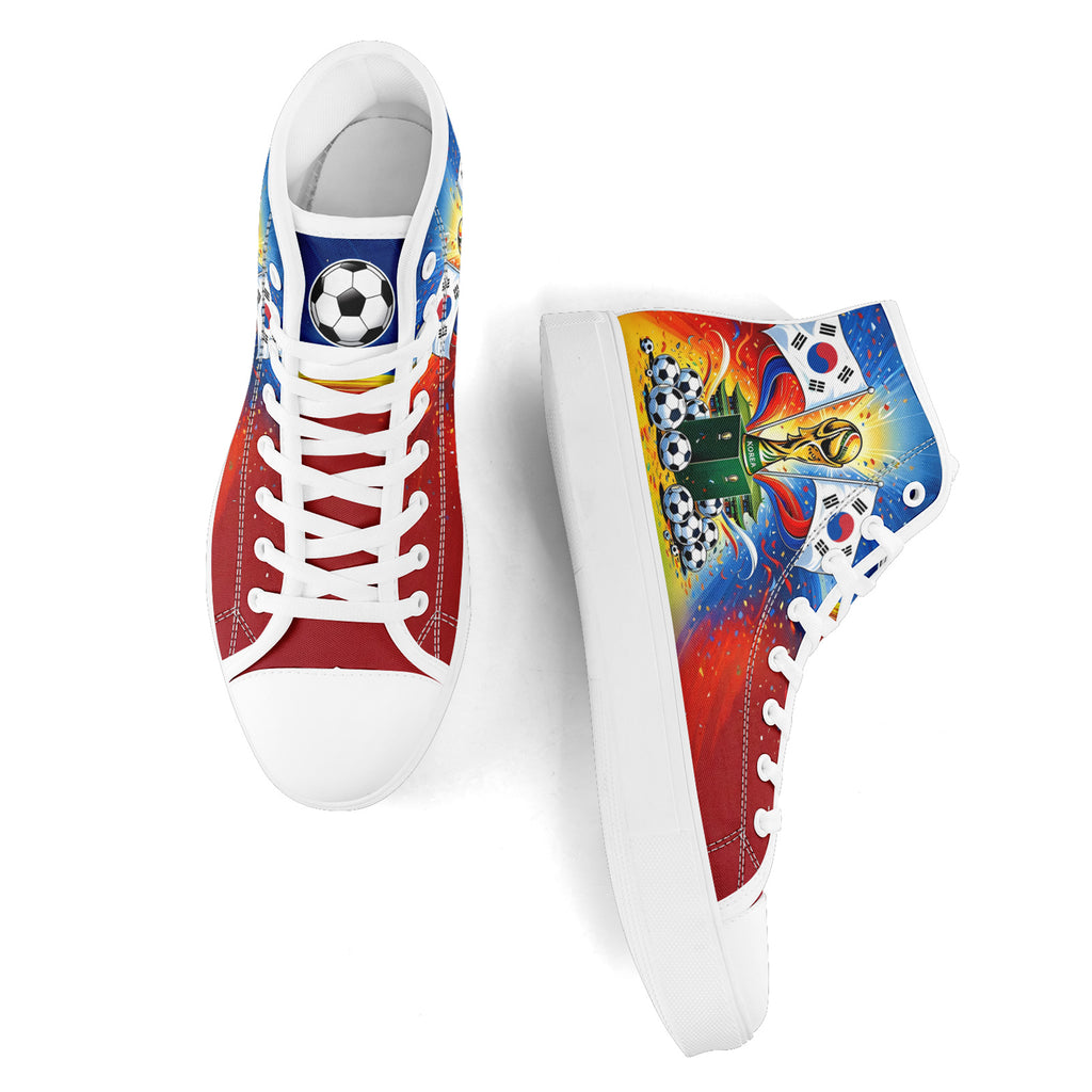Custom South Korea 2026 World Cup Sneakers DIY Country Flag Running Shoes Lightweight Sport Shoes Gift for Football Fans Personalized Team Name and Logo FN024-F009070-4
