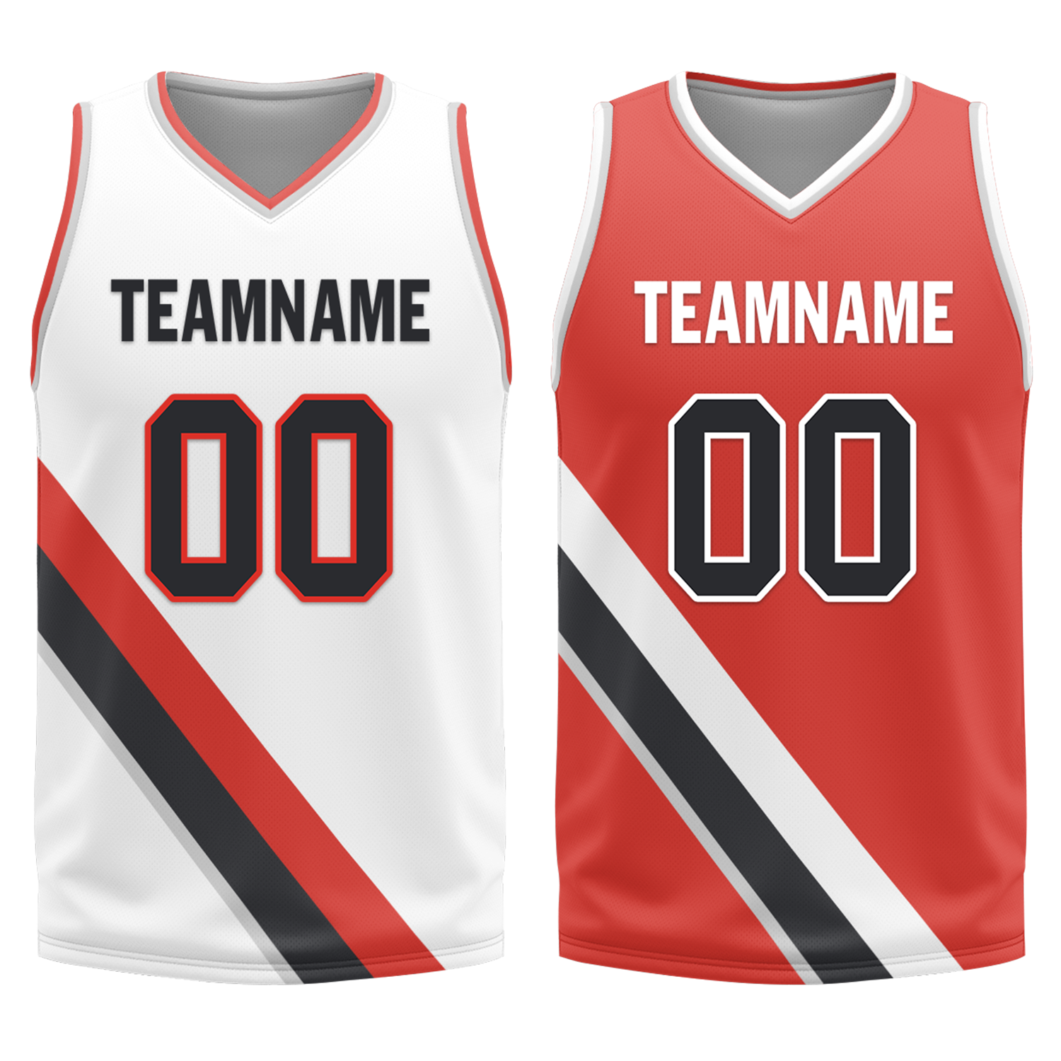 Custom White Red Classic Style Reversible Basketball Uniform Personalized Ordinary BBJR-D017037