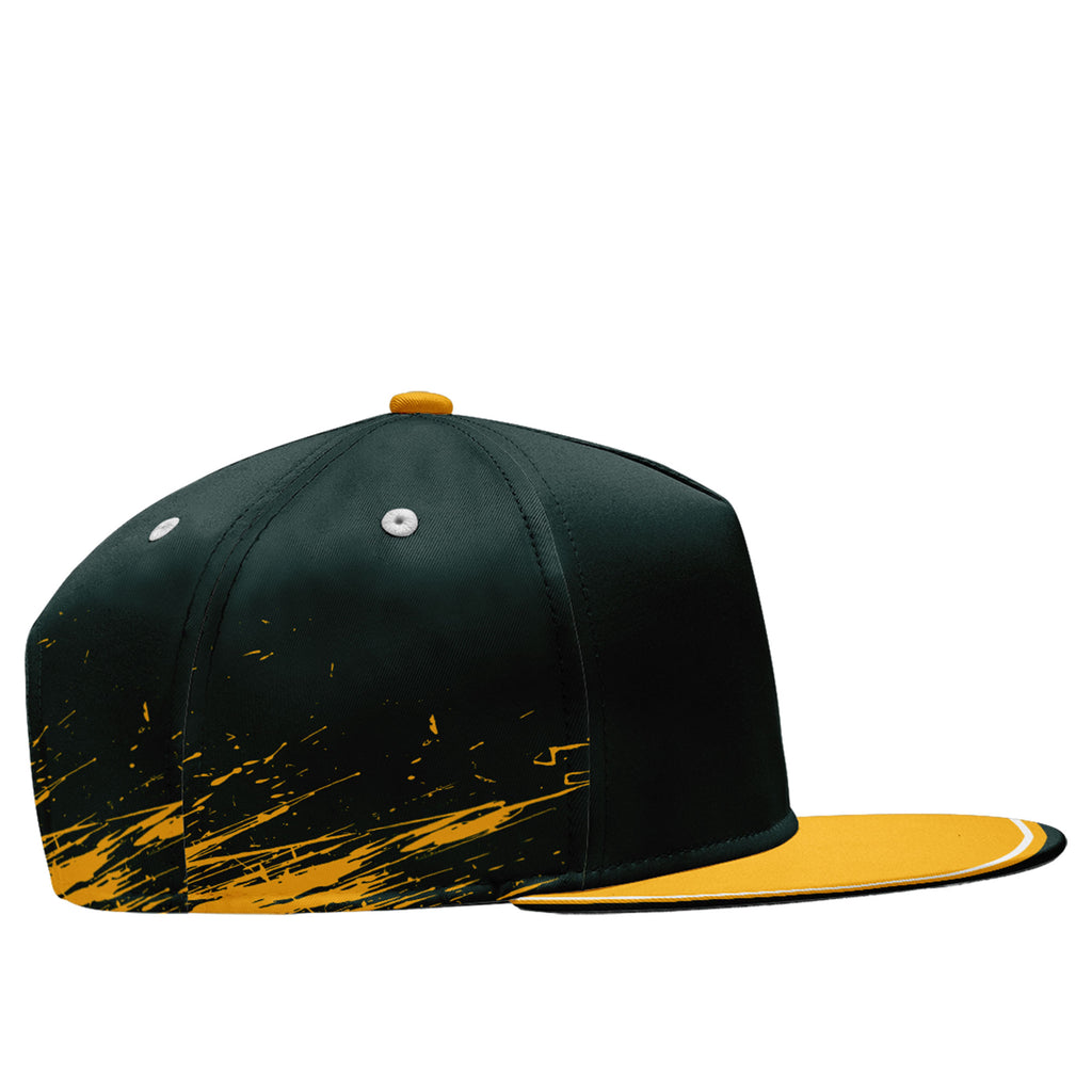 Custom Green Yellow Green Bay Hat Sport Design Cap Stitched Adjustable Personalized PR067B-D020261-13
