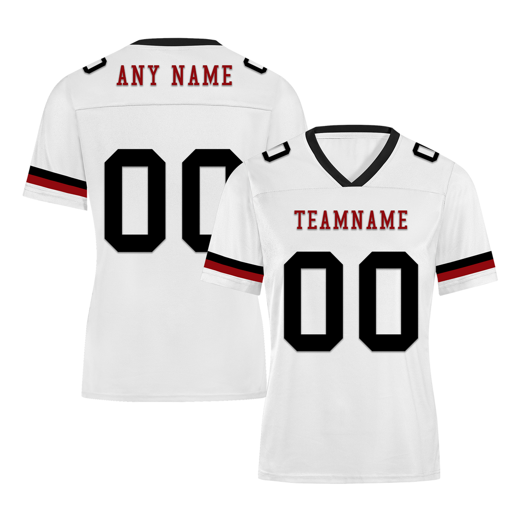 Custom White Black Classic Style Personalized Authentic Football Jersey FBJ02-bd0a700b