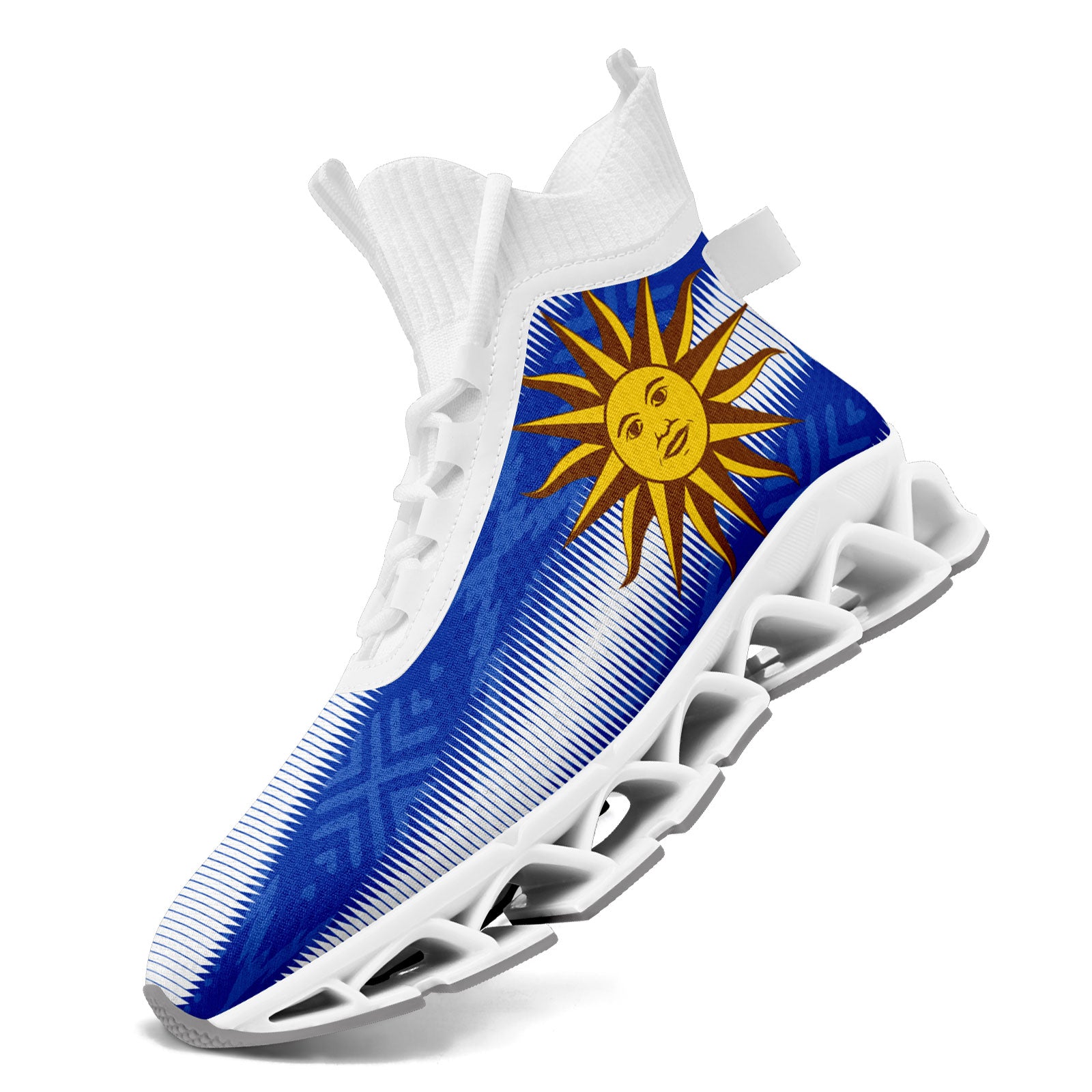 Custom Uruguay 2026 World Cup Sneakers DIY Country Flag Running Shoes Lightweight Sport Shoes Gift for Football Fans Personalized Team Name and Logo FN029XD-F009111-1