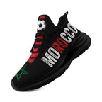 Custom Morocco 2026 World Cup Sneakers DIY Country Flag Running Shoes Lightweight Sport Shoes Gift for Football Fans Personalized Team Name and Logo FN079-F009083-1