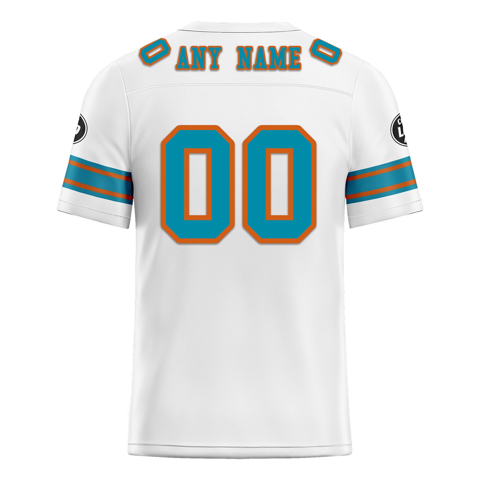 Custom White Miami Personalized Authentic Football Jersey FBJ02-D020256-21