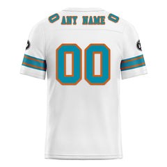 Custom White Miami Personalized Authentic Football Jersey FBJ02-D020256-21