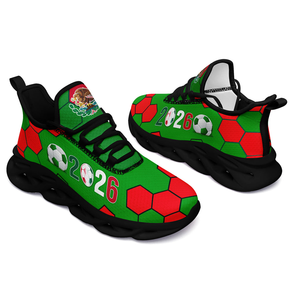 Custom 2026 World Cup Mexico Sneakers DIY Country Flag Running Shoes Lightweight Sport Shoes Gift for Football Fans Personalized Team Name and Logo FN003-F023075-2