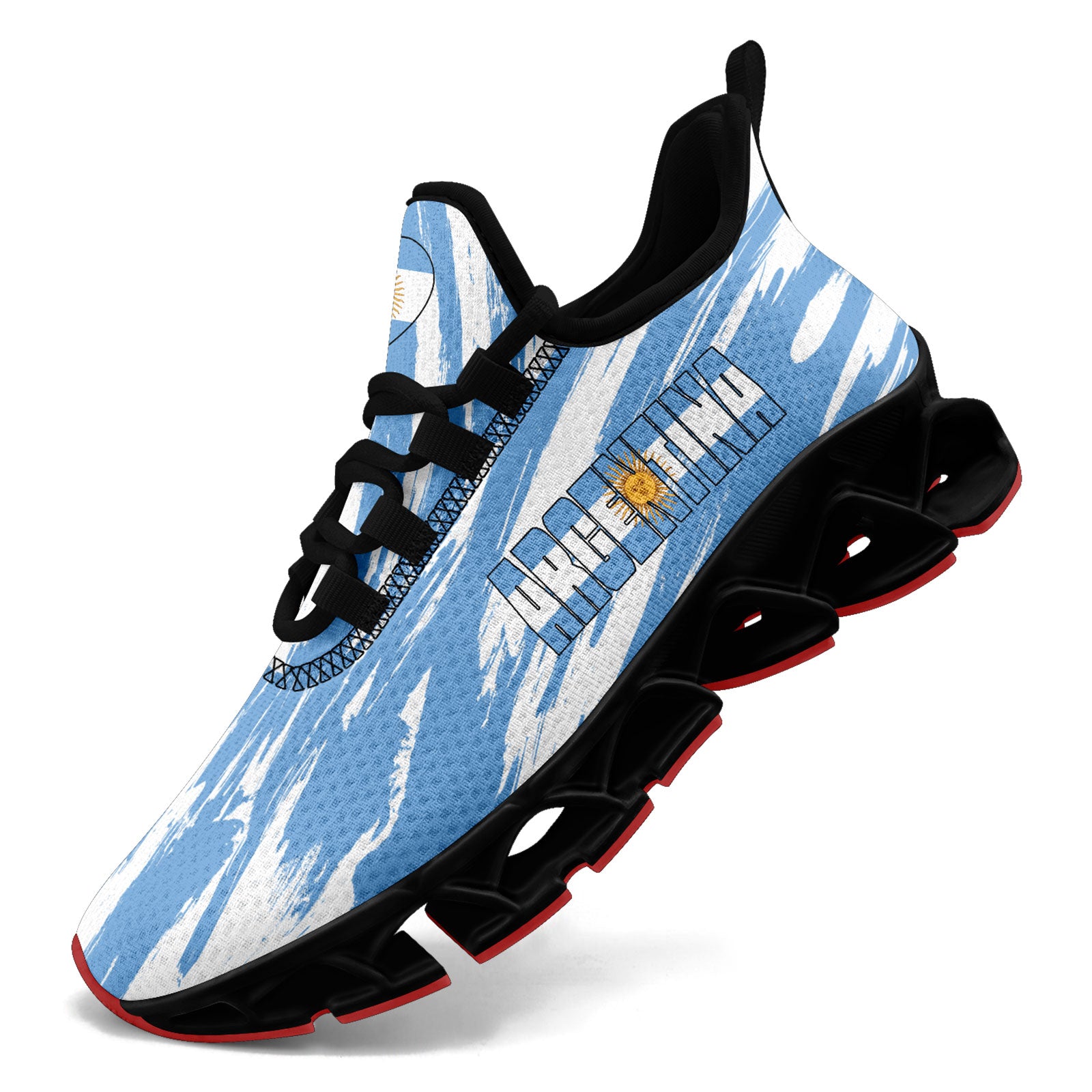 Custom 2026 World Cup Argentina Sneakers DIY Country Flag Running Shoes Lightweight Sport Shoes Gift for Football Fans Personalized Team Name and Logo FN003XD-F027046-5