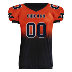 Custom Orange Blue Fade Fashion Chicago High-Performance American Football Jersey FBJ06-D020252-7