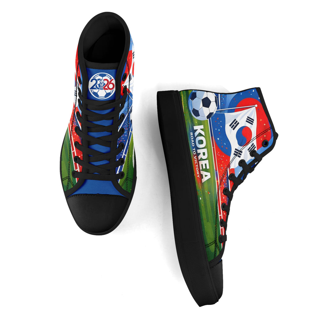 Custom South Korea 2026 World Cup Sneakers DIY Country Flag Running Shoes Lightweight Sport Shoes Gift for Football Fans Personalized Team Name and Logo FN024-F009070-5