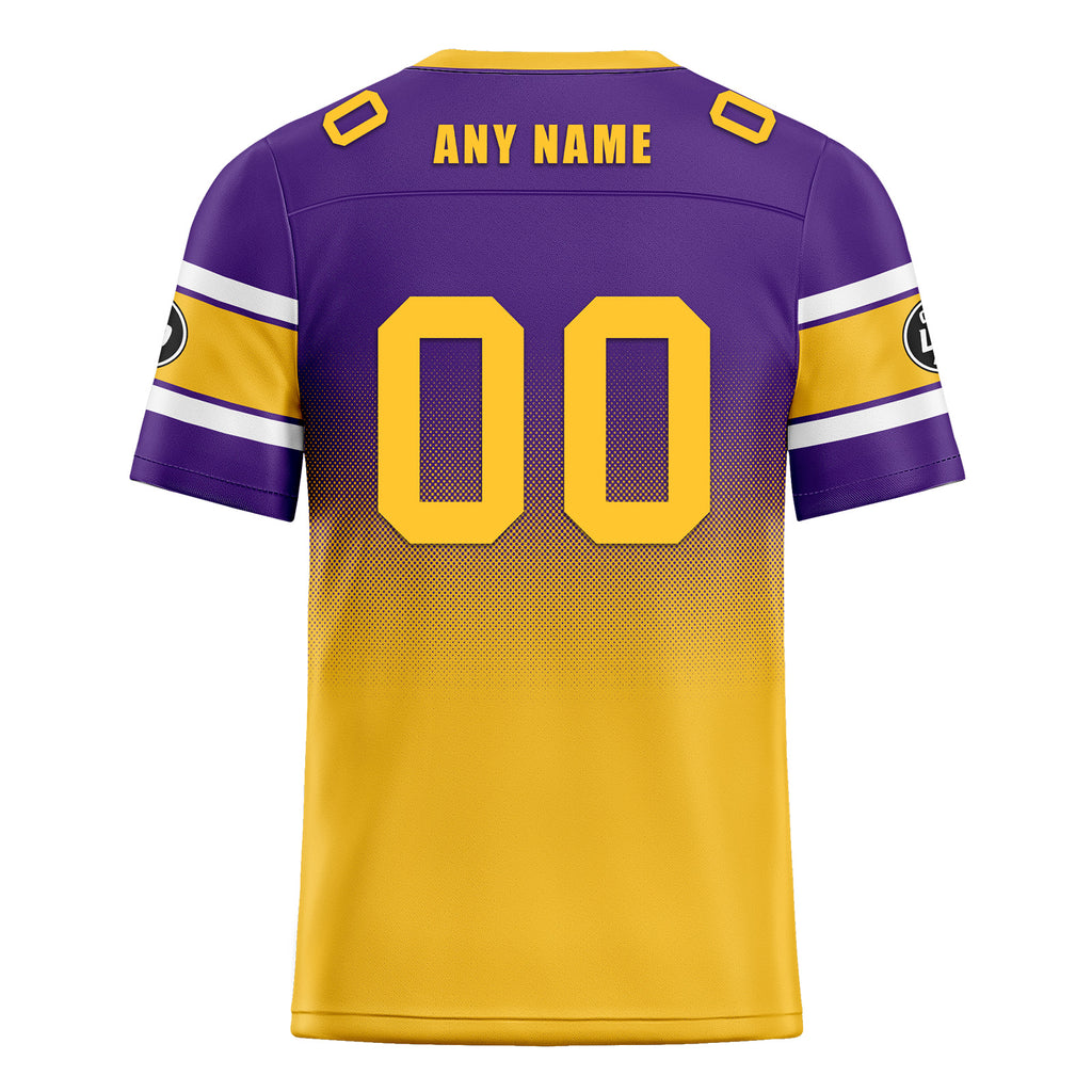 Custom Purple Yellow Minnesota Personalized Authentic Football Jersey FBJ02-D020249-17