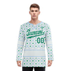 Custom Four-leaf clover Personalized Hockey Jersey HCKJ01-E0615-7