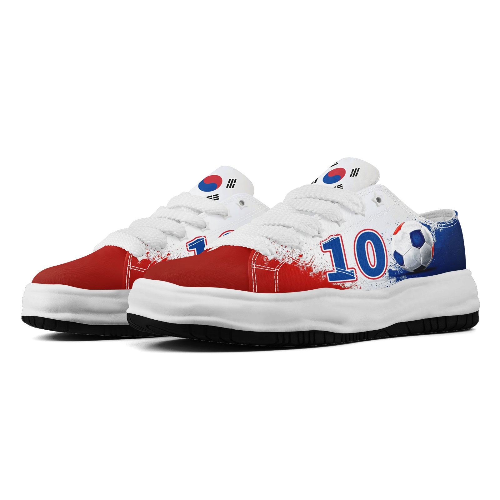 Custom South Korea 2026 World Cup Sneakers DIY Country Flag Running Shoes Lightweight Sport Shoes Gift for Football Fans Personalized Team Name and Logo FN038-F009095-4